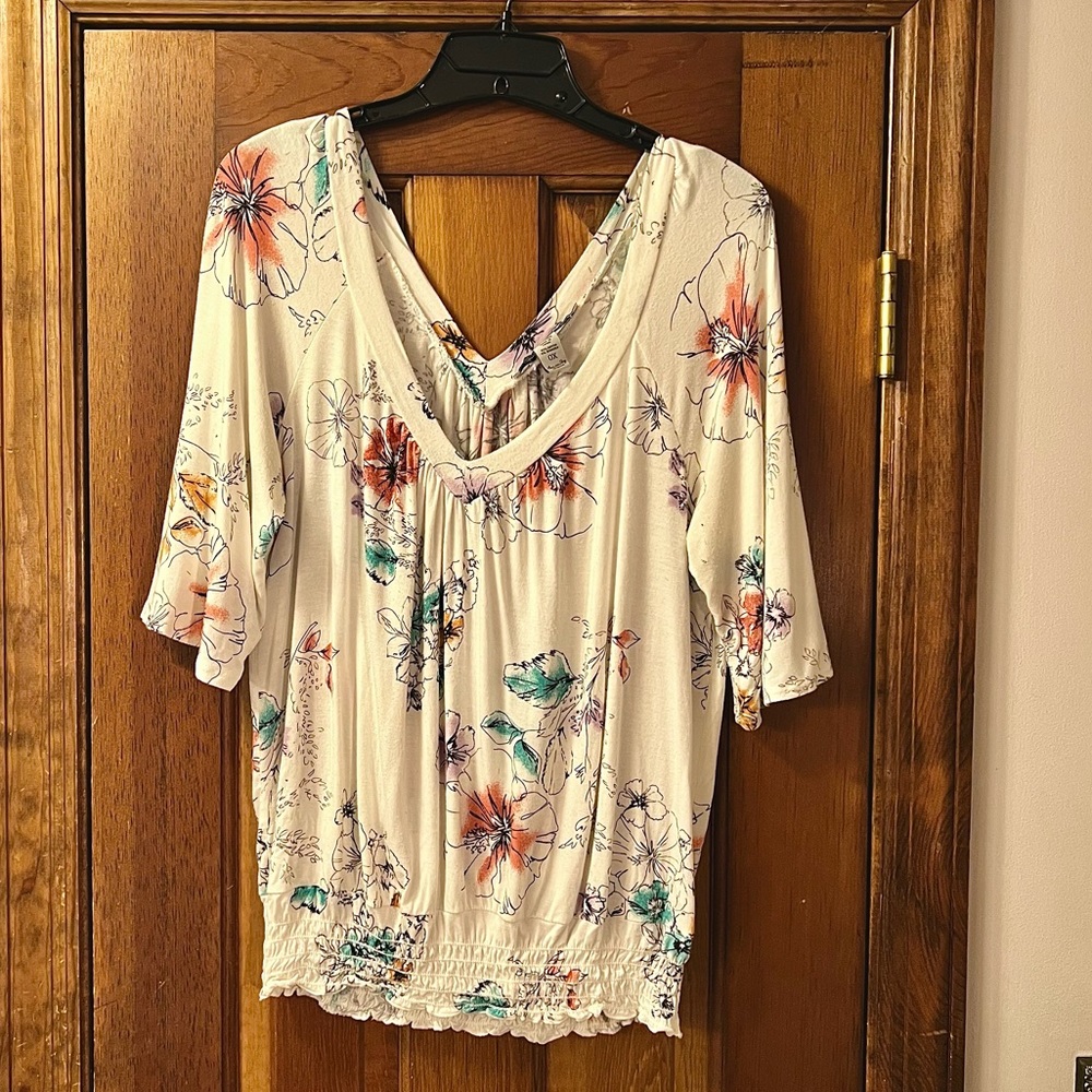 American Rag Jersey Floral Top